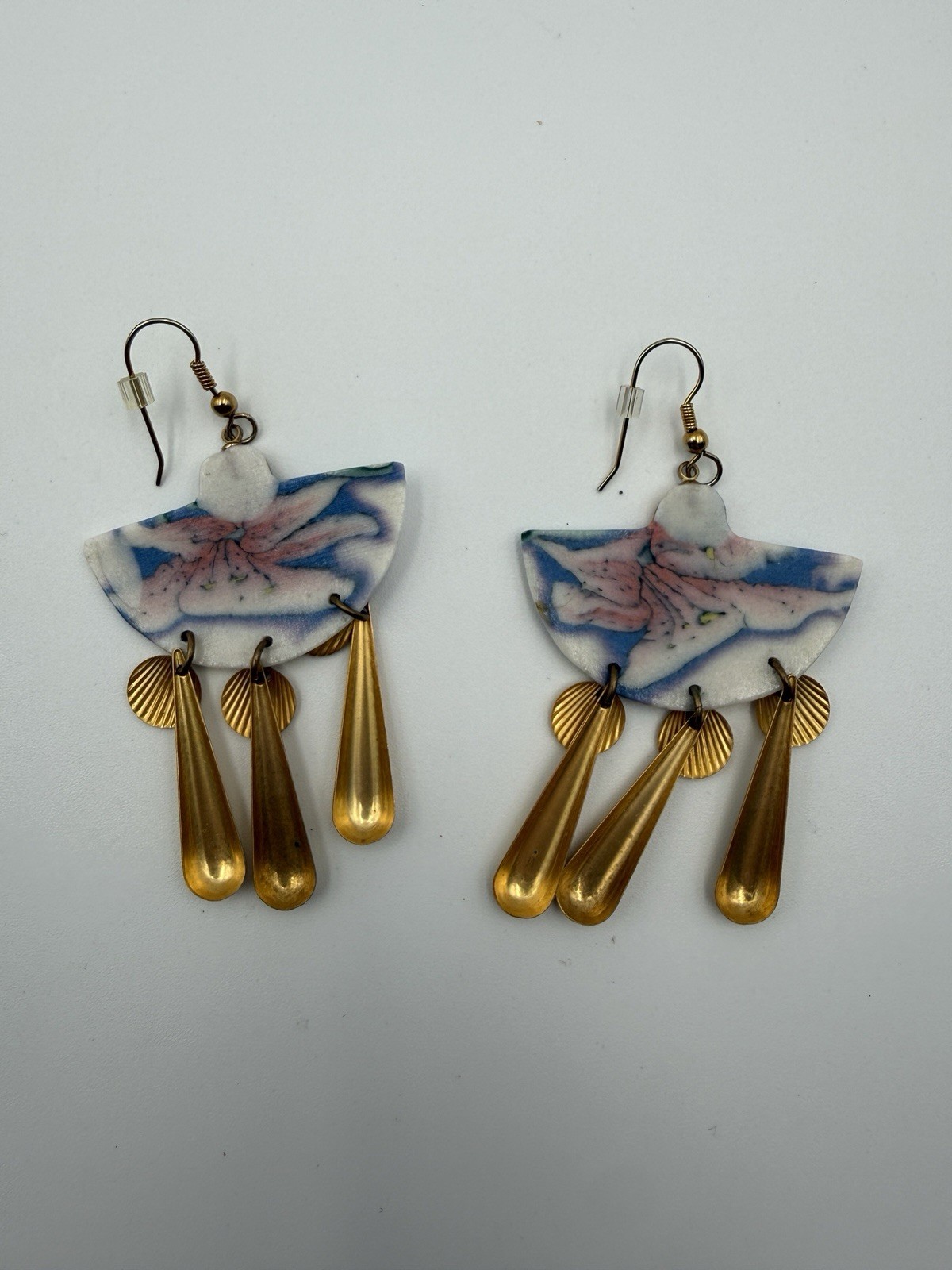 LONG, LOVELY & LIGHTWEIGHT Vintage Dangling HANDMADE Earrings