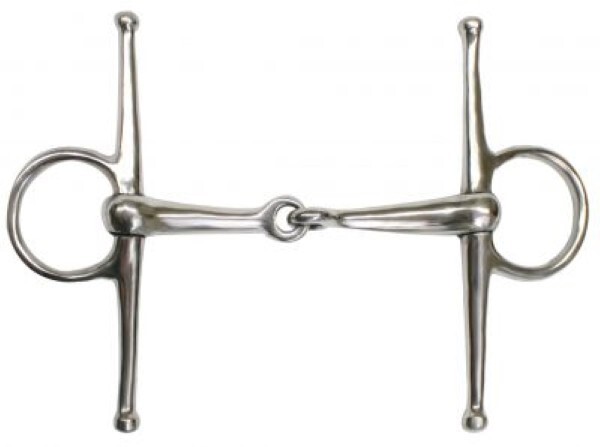 Showman 5" Stainless Steel Full Cheek Broken Mouth Snaffle Horse Size Bit 46330