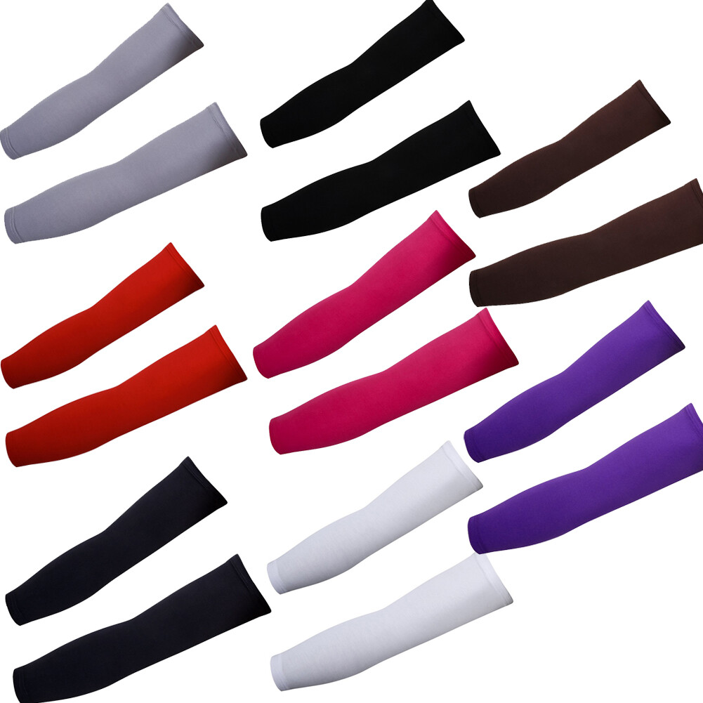 5 Pairs Unisex Cooling Arm Stretch Sleeves UV Sun Protection Sports Basketball