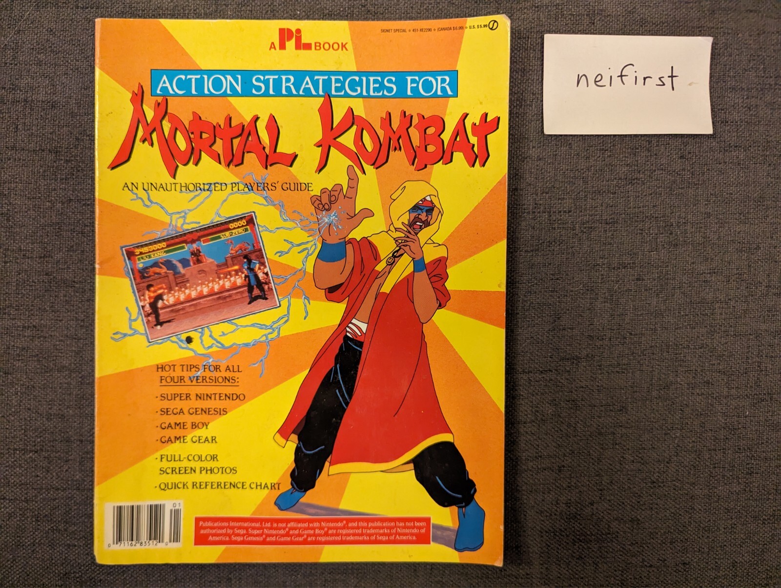 ACTION STRATEGIES FOR MORTAL KOMBAT Unauthorized Players Guide (Paperback, 1993)