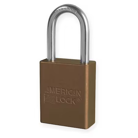 American Lock A1106brn Lockout Padlock, Keyed Different, Anodized Aluminum, 1