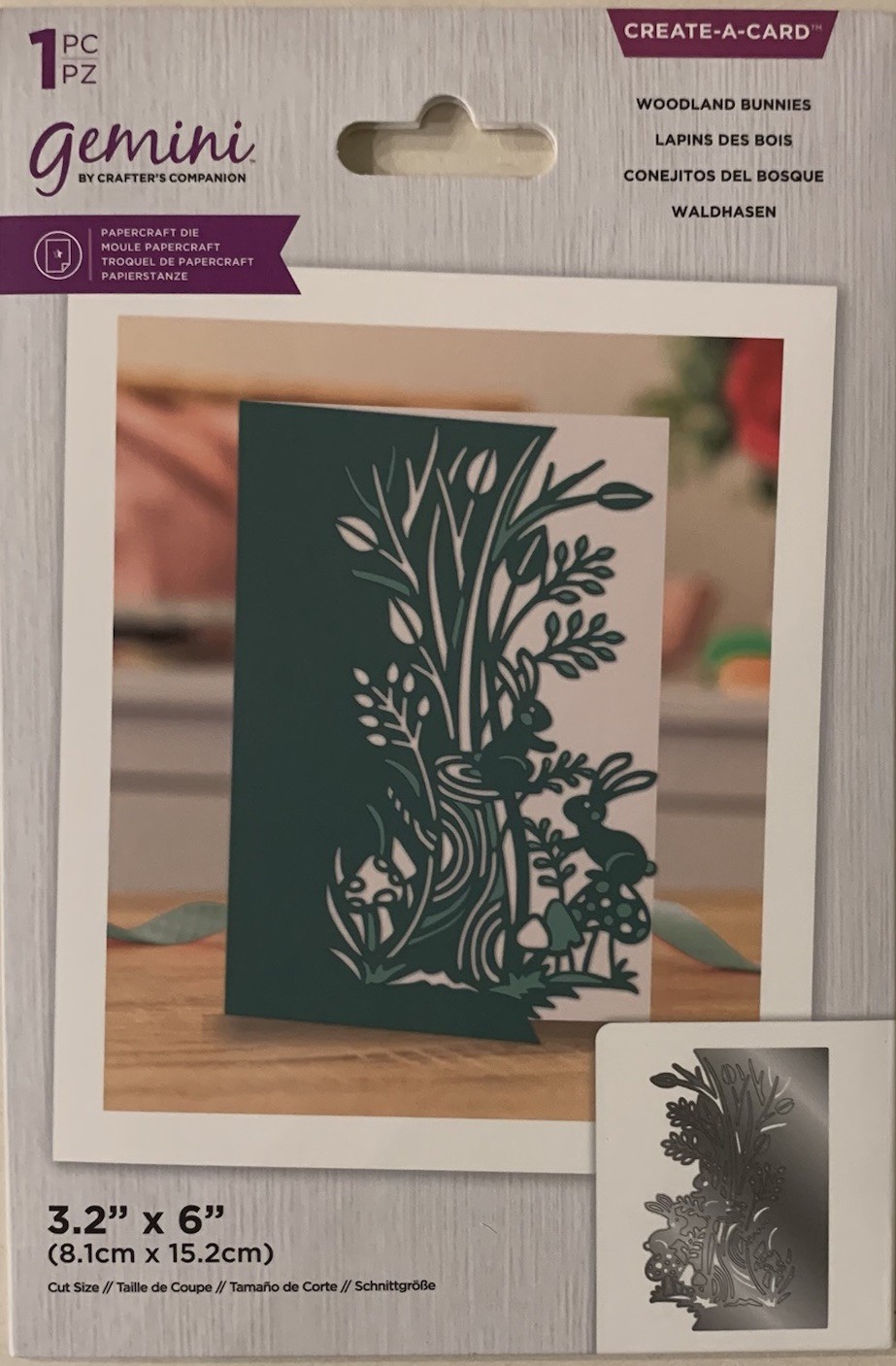 Crafter’s Companion Gemini Create A Card Woodland Bunnies Metal Die