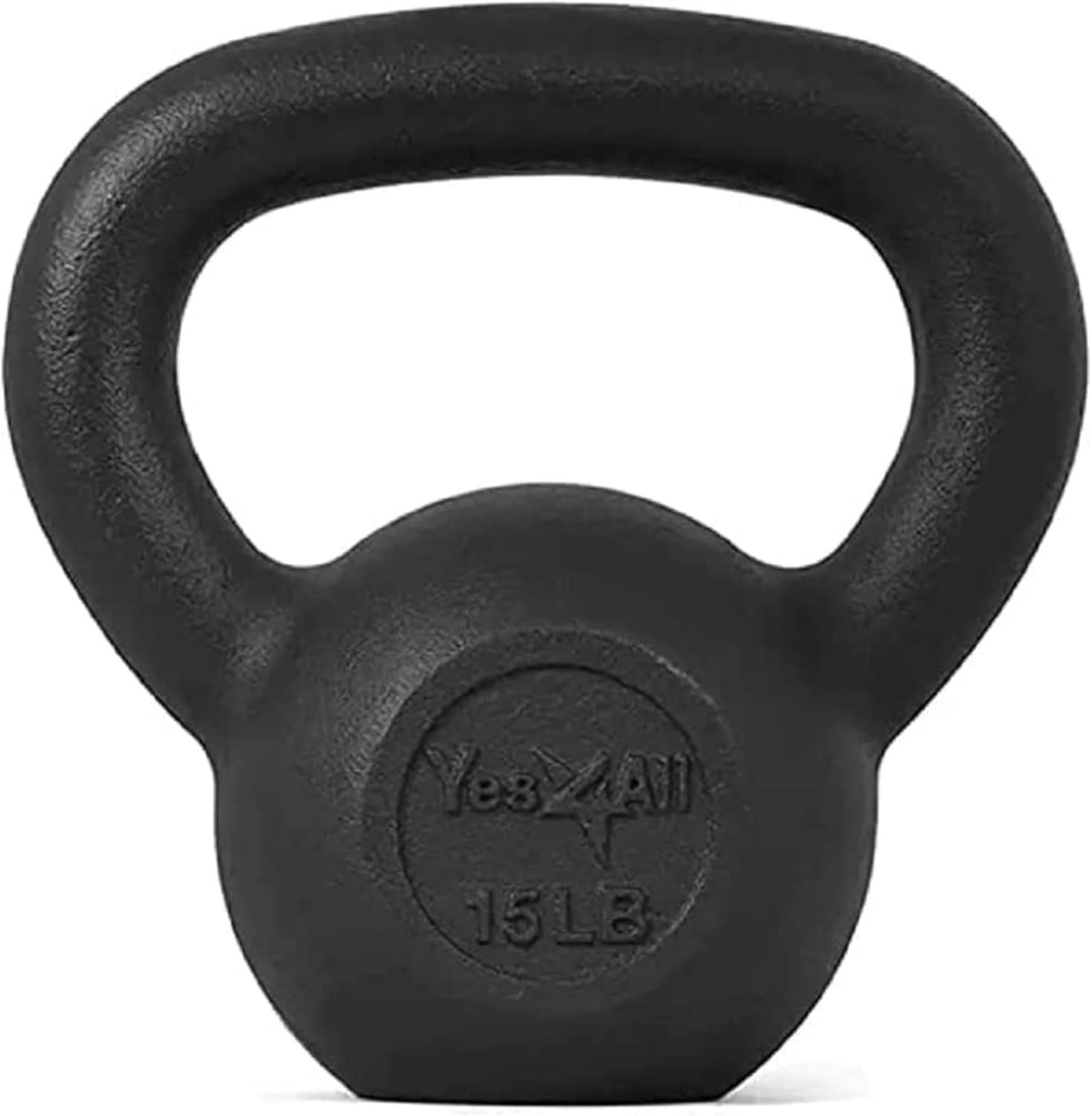 15 lbs Cast Iron Kettlebell - Versatile Strength Training for Full Body Workouts