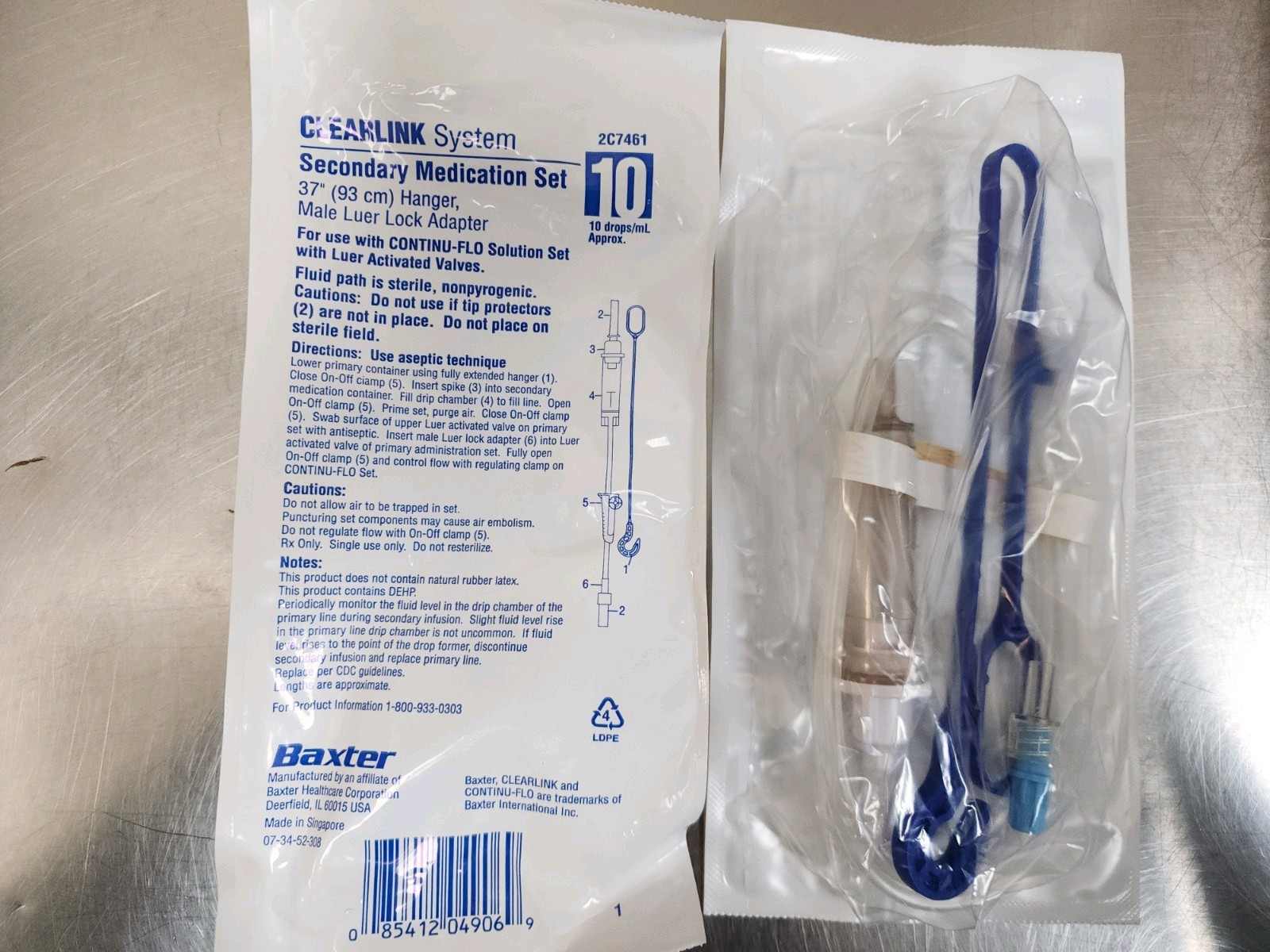 Baxter Clearlink Secondary Medication 35 Sets 37in.  #2C7461
