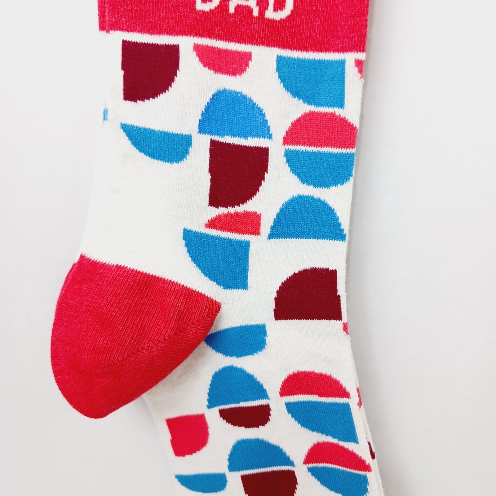 Sock Blue Q Crew Men Women Rad Dad Good Cool Exciting Grandfather Father NWT NEW