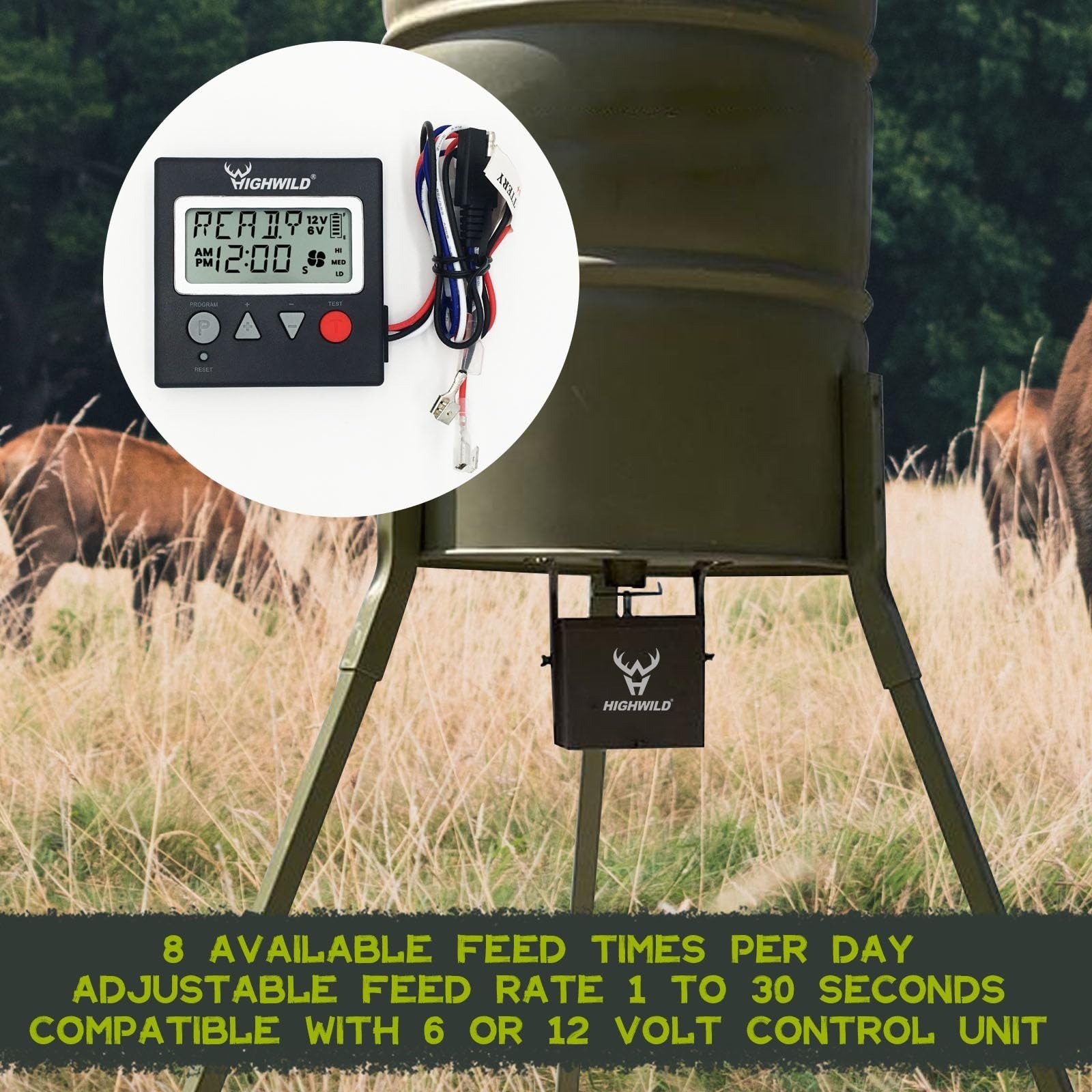 Highwild 6V/12V Universal Game Feeder Digital Timer