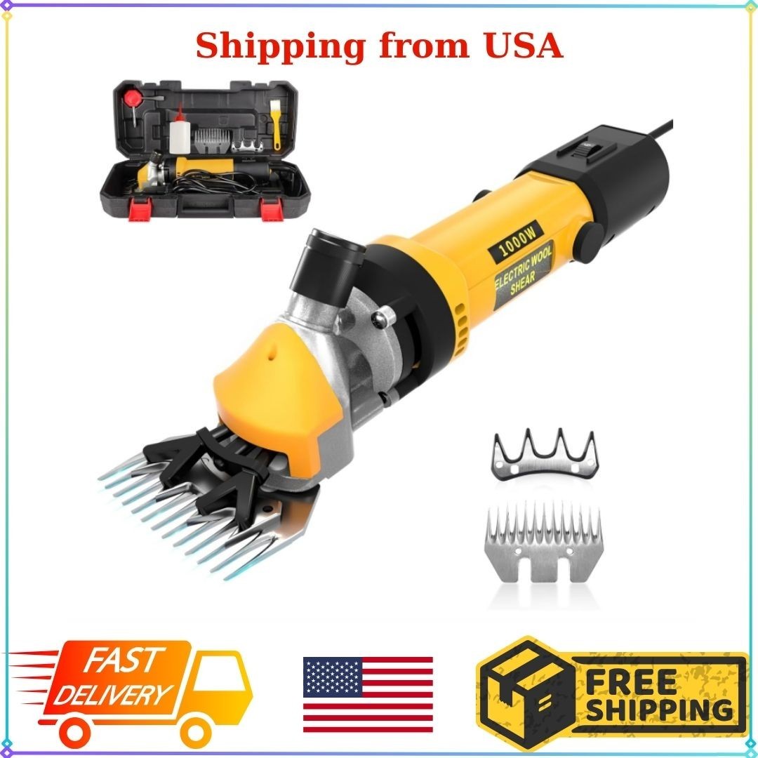PAT JUUMG 1000W Sheep Shears Electric Farm Livestock Haircut with Blades Profess