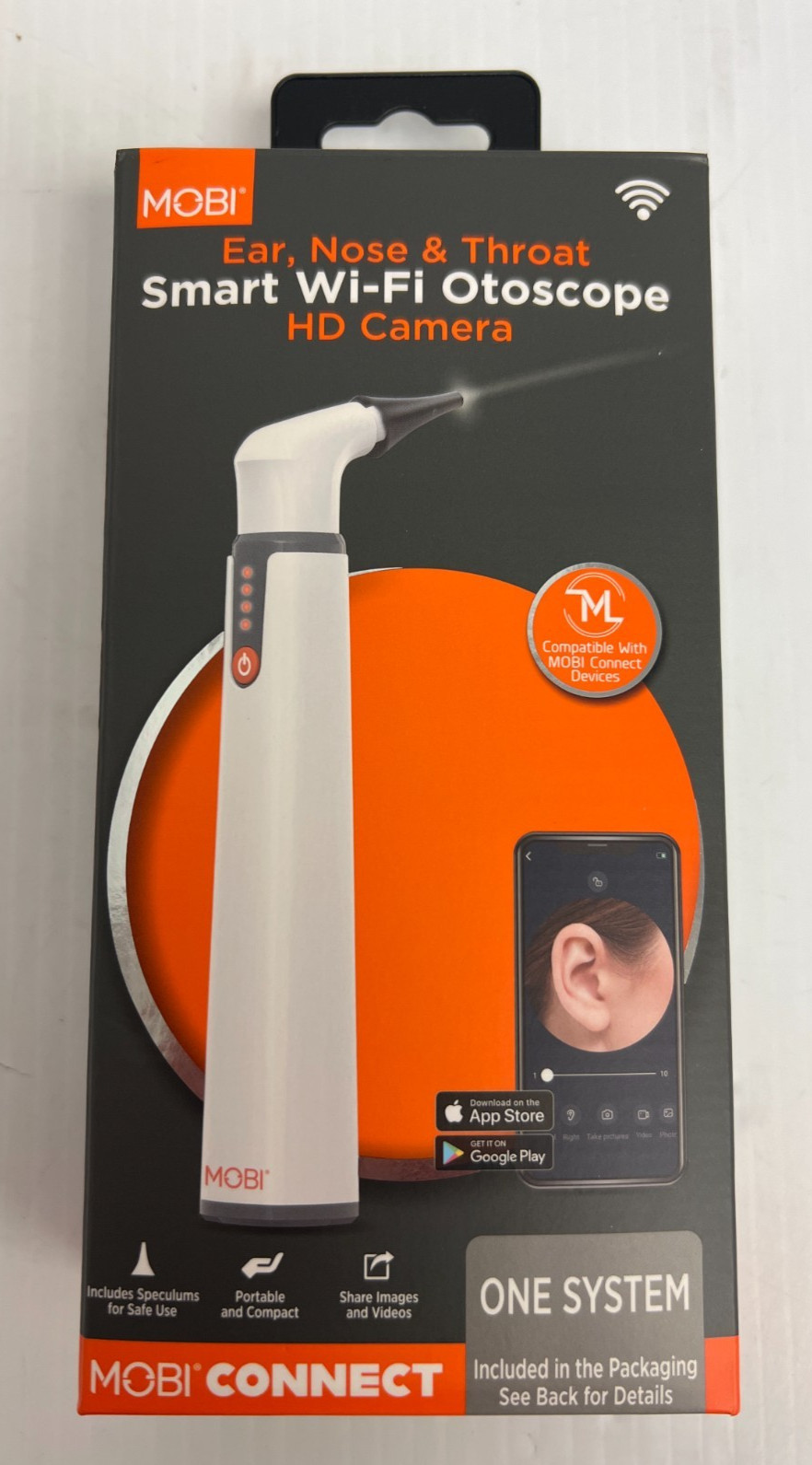 MOBI CONNECT Smart Wi-Fi Otoscope for Ears, Nose & Throat with HD Camera