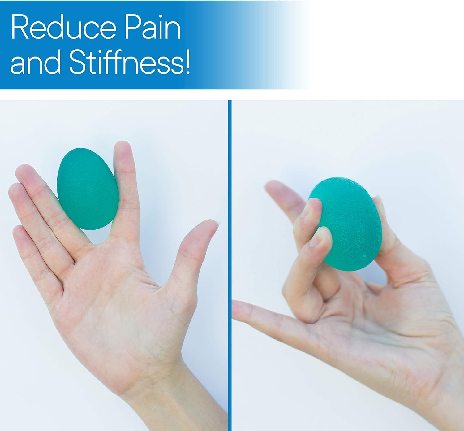 RMS 4-Pack Hand Exercise Balls - Physical & Occupational Therapy Kit for Strengt