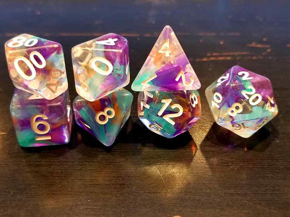 Eldritch Dimensions 7 Dice Set Polyhedral RPG DnD Dungeons Dragons d20 AD&D