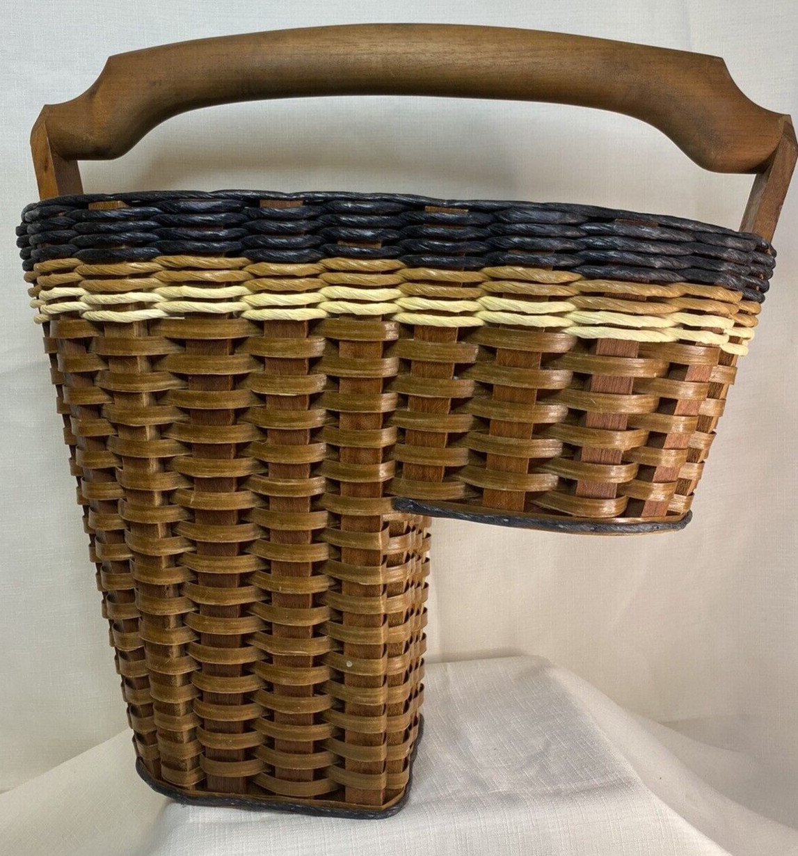 FOXCREEK Staircase Basket Stair Step Wooden Handle Made in the USA