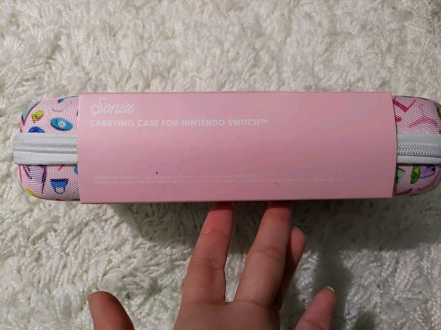 NIP Sonix Barbie Nintendo Switch Soft Shell Carry Case Pink Handle With Zipper