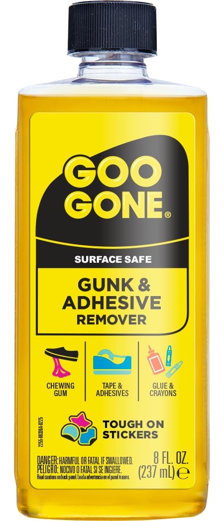 Gunk and Adhesive Remover  Safely and Easily Removes Stickers, Tape Residue, ...