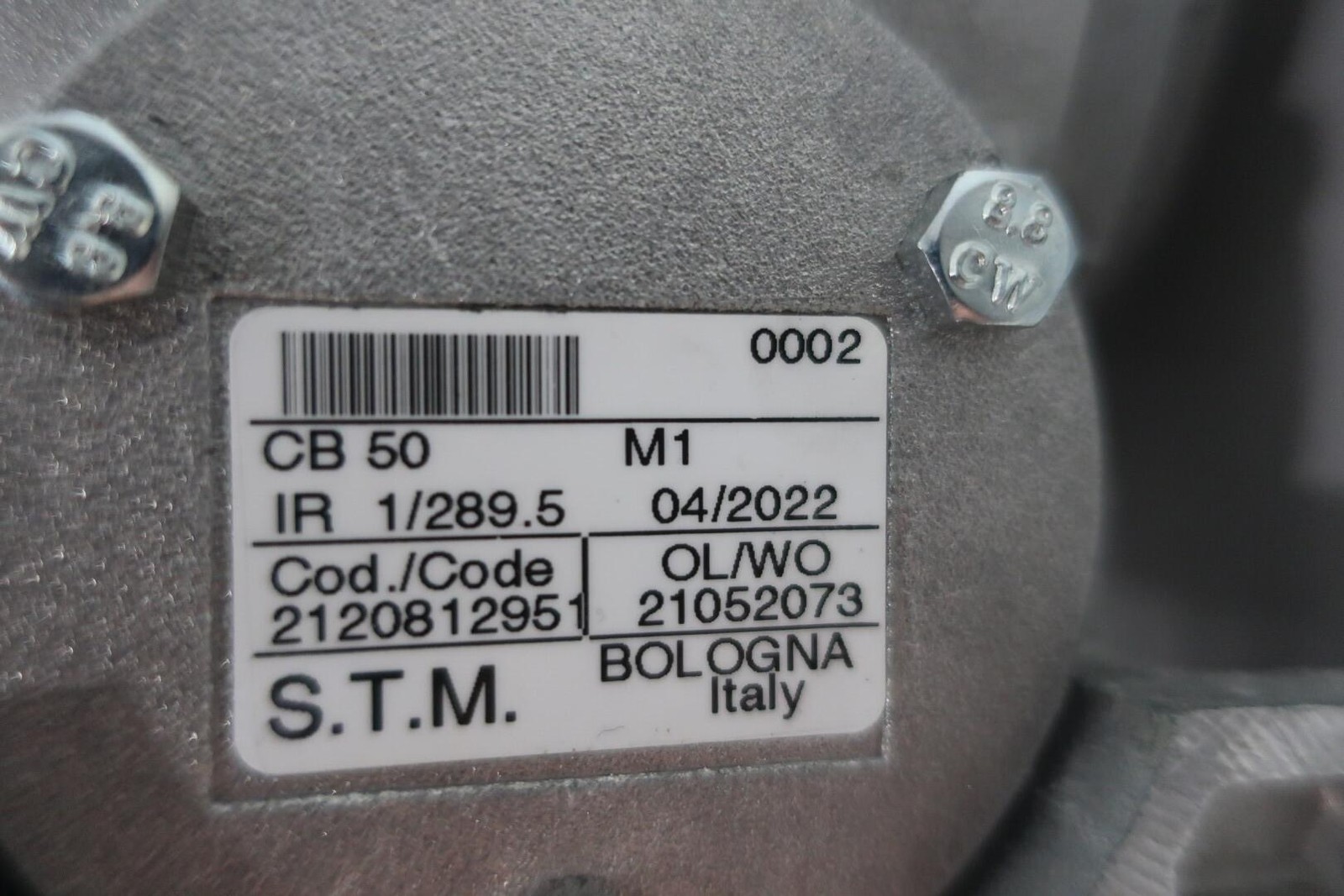 Stm CB 50 M1 Right Angle Gear Reducer