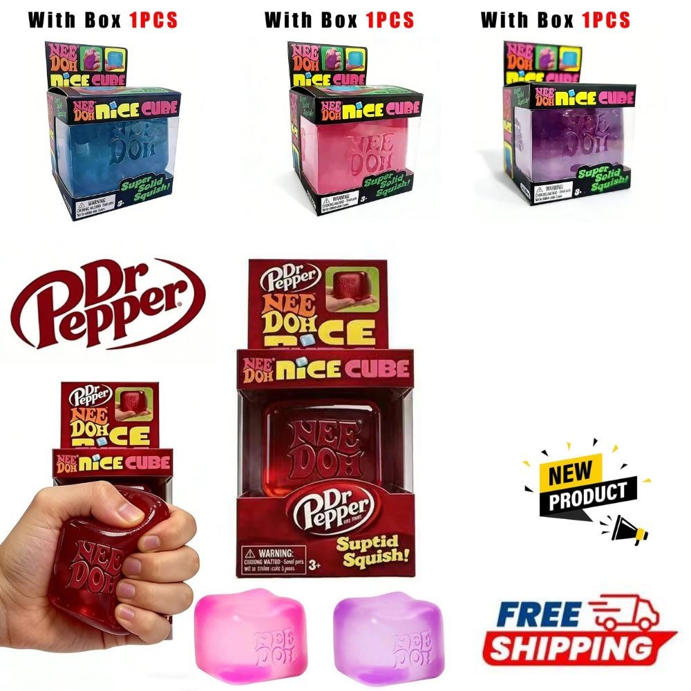 NeeDoh Nice Cube/Limited Edition Dr Pepper Nice Cube Suptid Squish Stress Relief