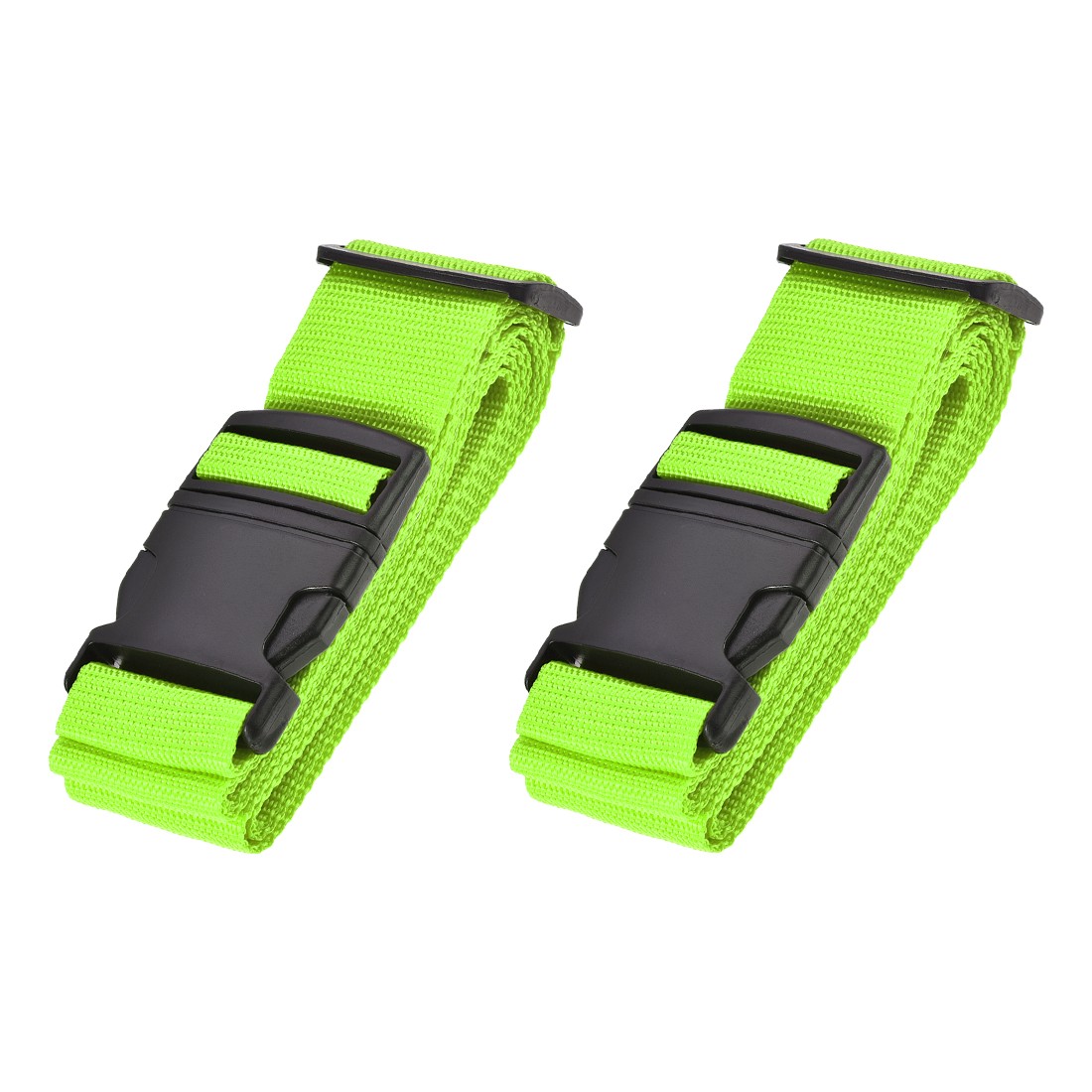 2Pcs Luggage Strap Suitcase Belt with Buckle 2Mx5cm Travel Packing, Light Green