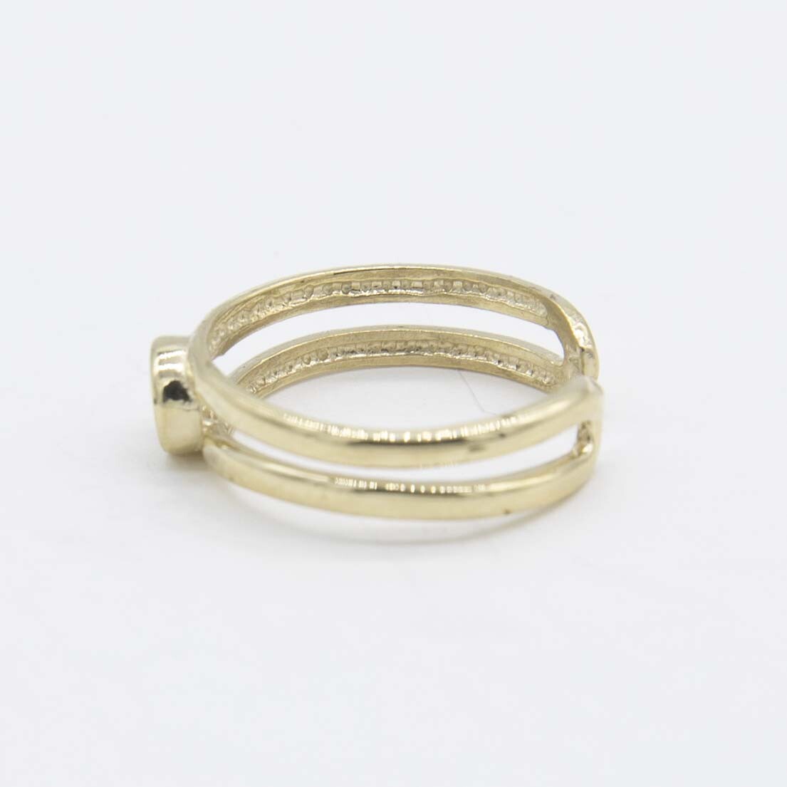 Adjustable Bezel Design Toe Ring Solid Real 10K Yellow Gold