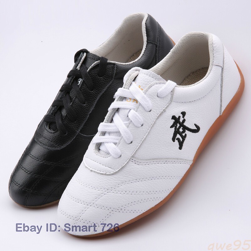 Child Adult Cowhide Tai Chi Sneakers Free Flexible Martial Arts Shoes Sports