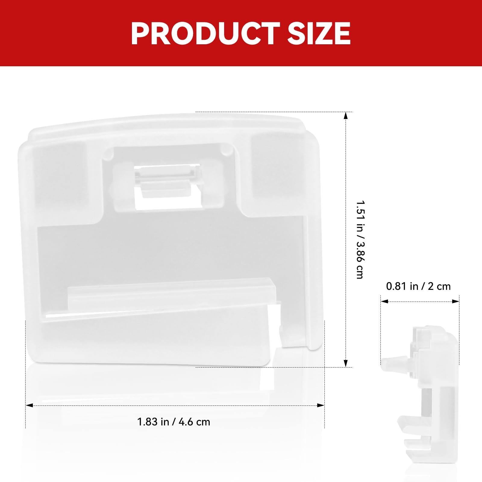 Professional Replacement Closet Door Top Guide Set (4-Pack) for White Clear