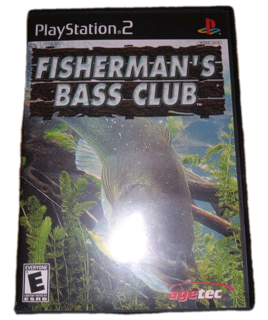 Fisherman's Bass Club (Sony PlayStation 2, 2003) Box Art & Manual Only (NO GAME)