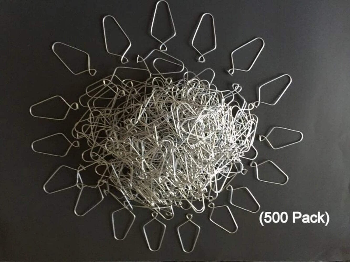 (500 Pack) 3" Wire Clip Hanger Pinch Hooks for Drop and Suspended Track Ceiling