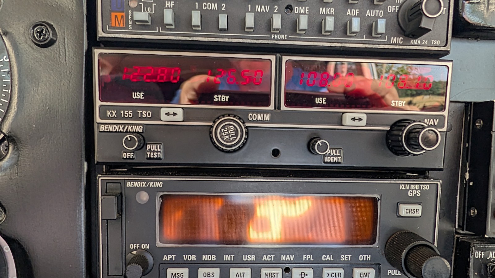Bendix King 14V KX 155 W/out GS - New LED Display