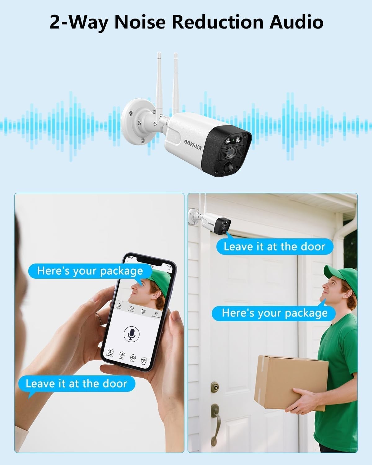 Wireless WiFi Outdoor Security Camera System Dual Antenna