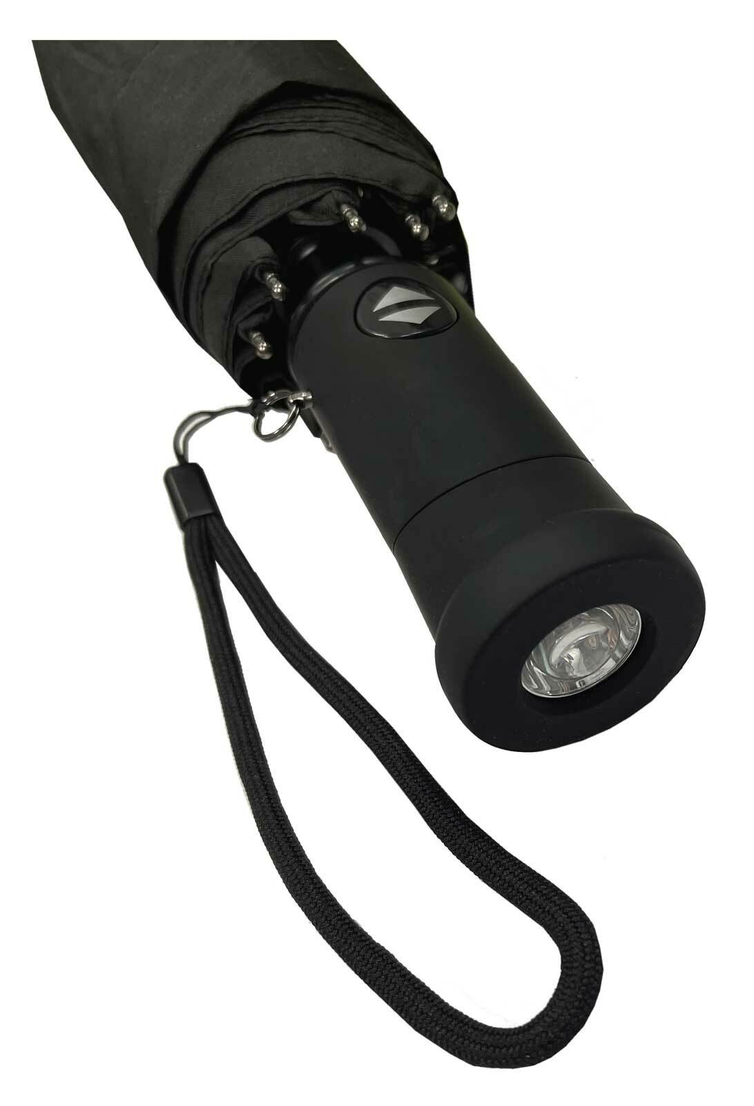 Storm Duds Seattle Mariners 42” Automatic Folding Umbrella With Flashlight– Navy