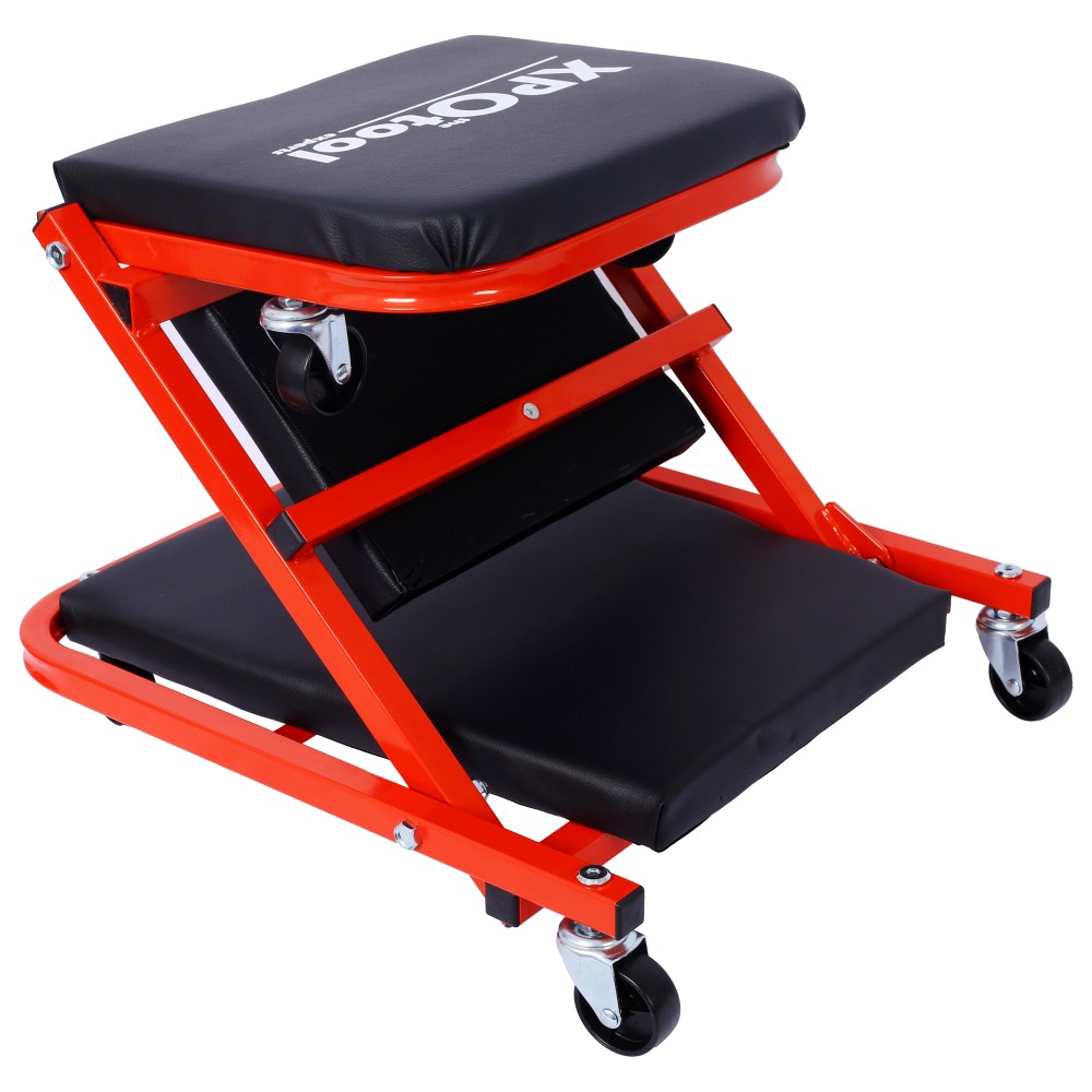 Mechanic Z Creeper 36" 2 in 1 Foldable Rolling Garage Repair Seat 300 LBS