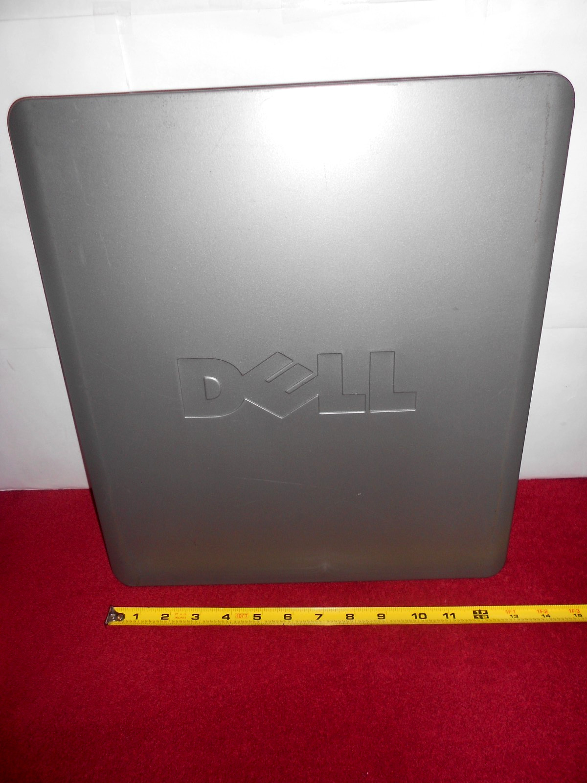 VINTAGE 13 x 15 in DELL COMPANY EMBOSSED METAL ADV. SIGN - COMPUTER PLAQUE - X 6