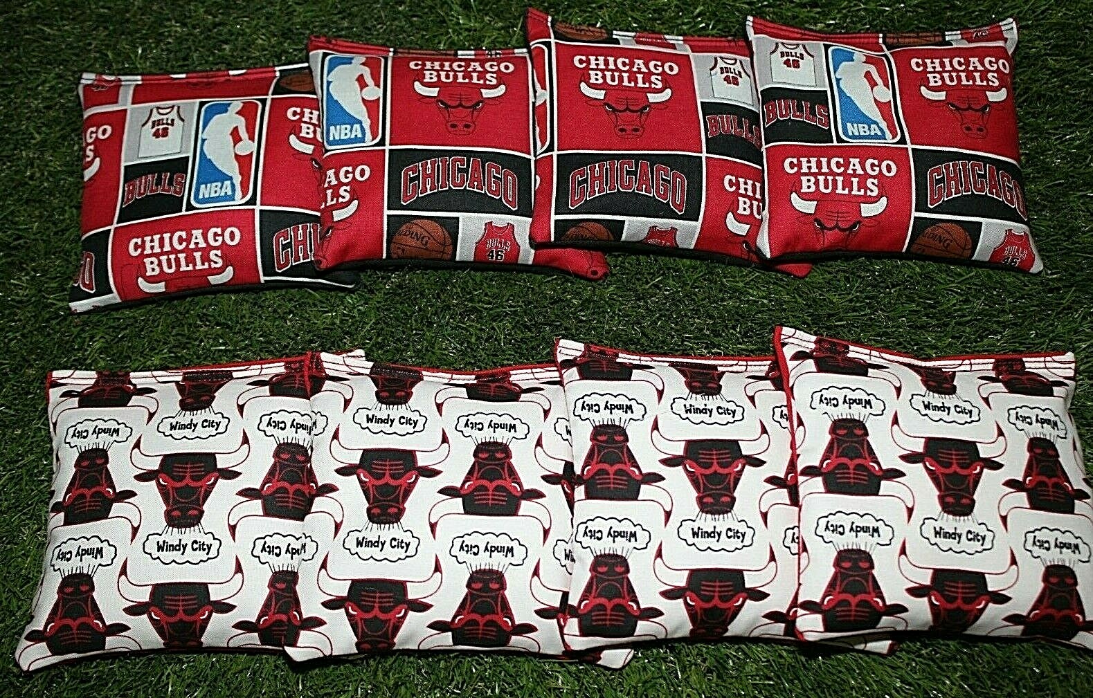 Cornhole Bean Bags Set of 8 ACA Regulation Bags CHICAGO BULLS