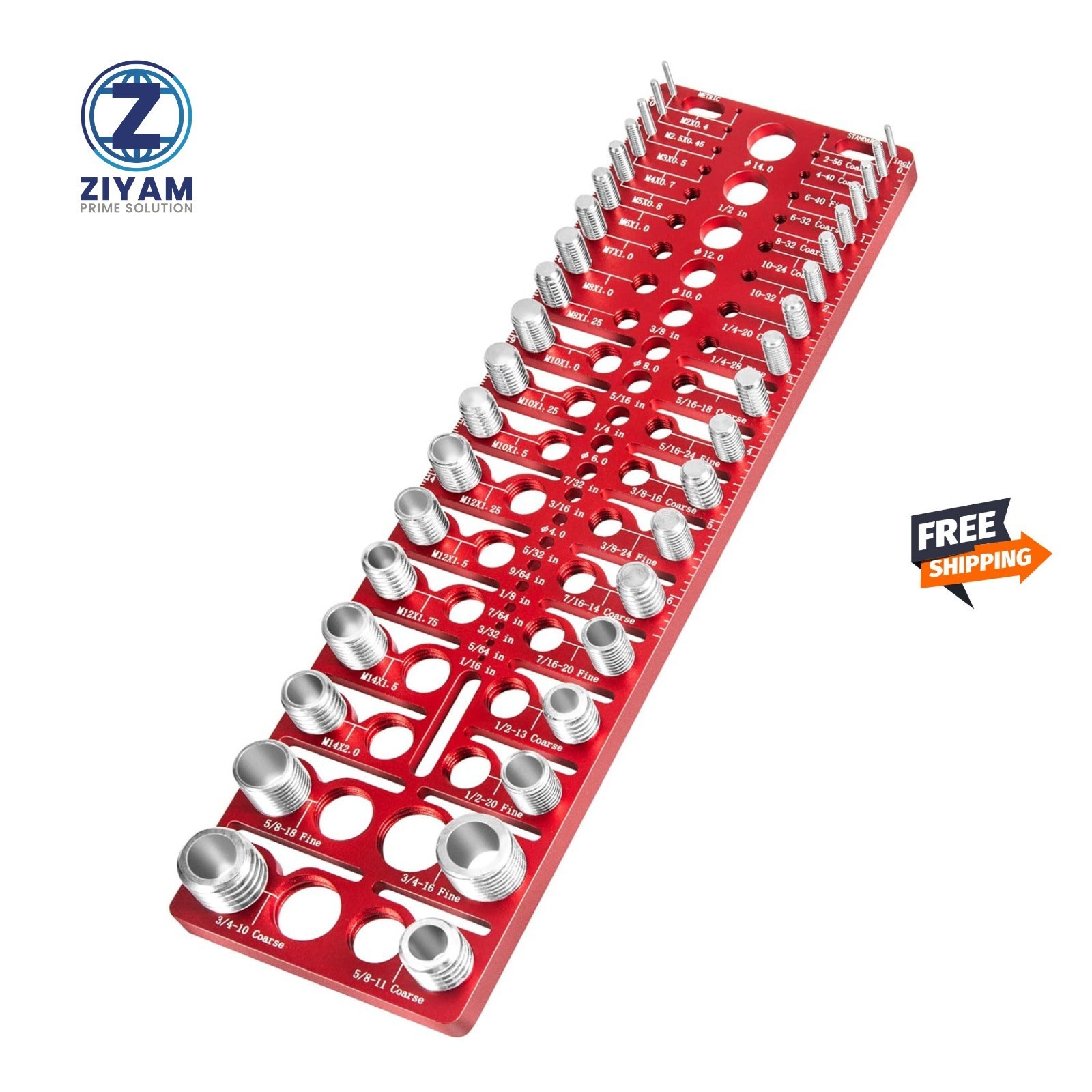 57 Nut and Bolt Thread Checker Thread Checker Standard and Metric Bolt...