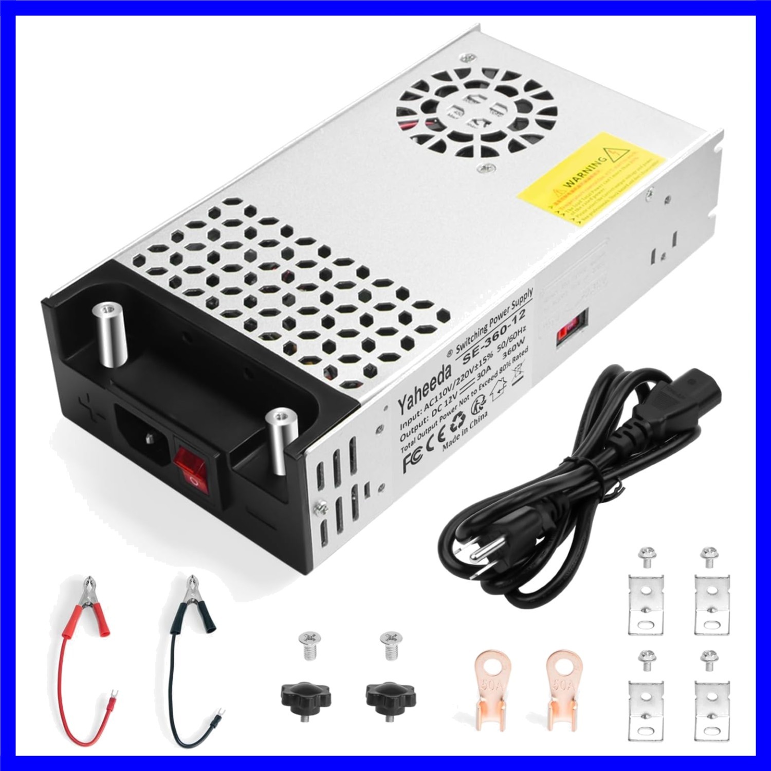 New Version Converter, 110V AC to 12V DC Converter Power Supply 30A DC Switch...