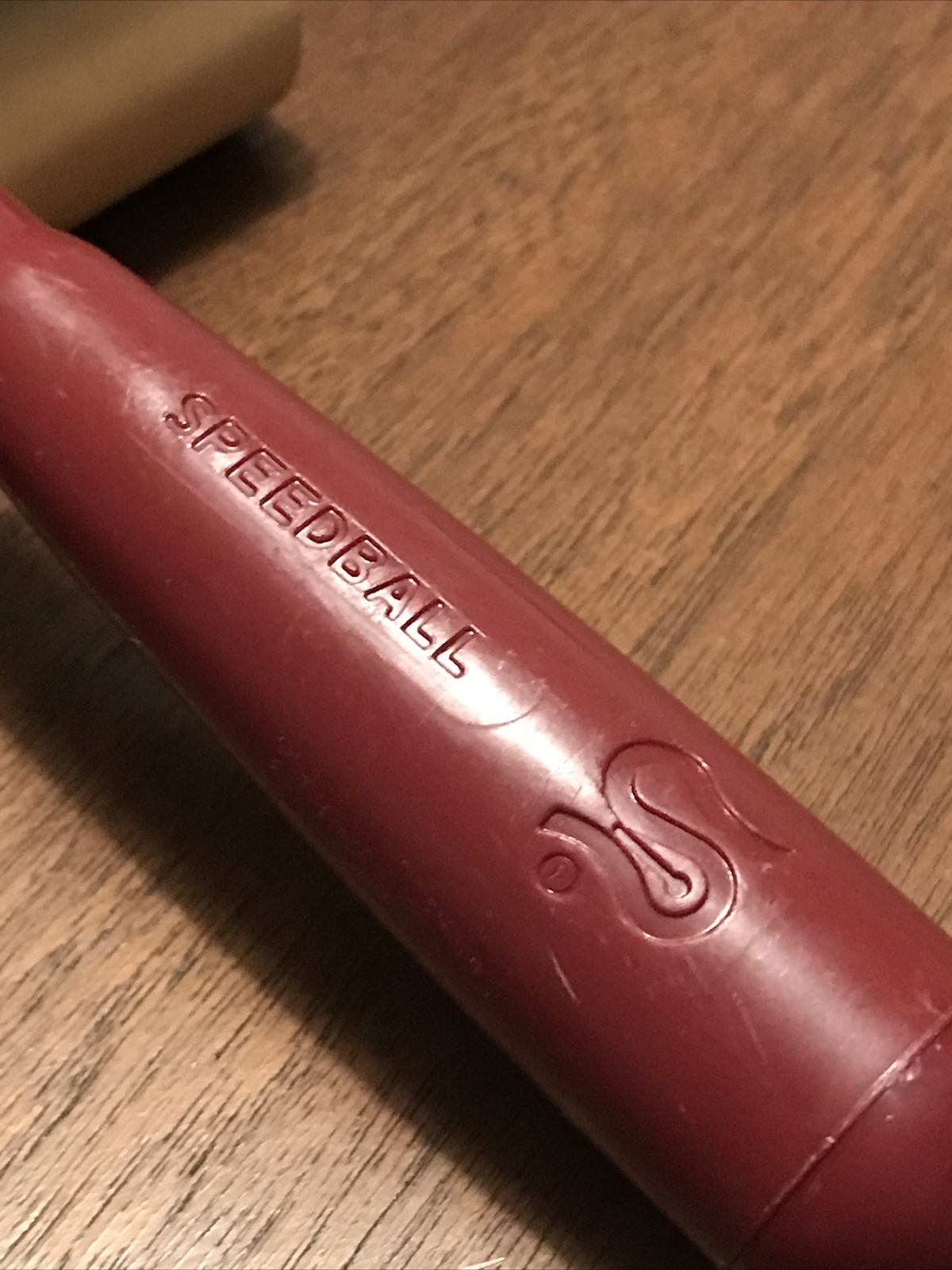 Vintage Speedball Roller Statesville NC Red Handle