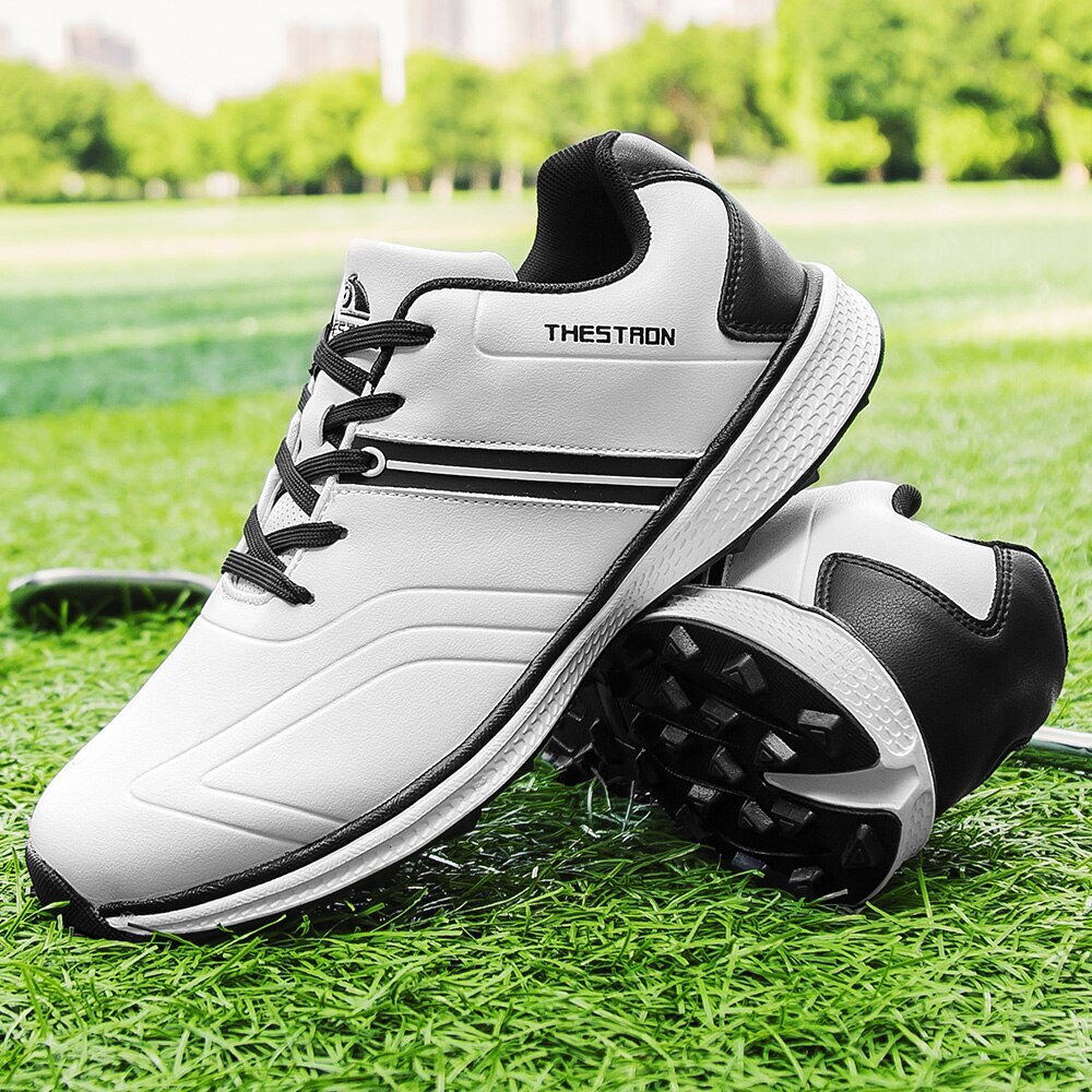 Leather Golf Shoes Men's Sports Golf Shoes Comfortable Non-slip Golf Sneakers
