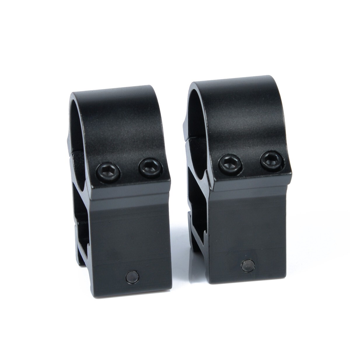2 Pcs 1"/30mm Diameter High Profile See-Thru Picatinny Scope Ring Mount