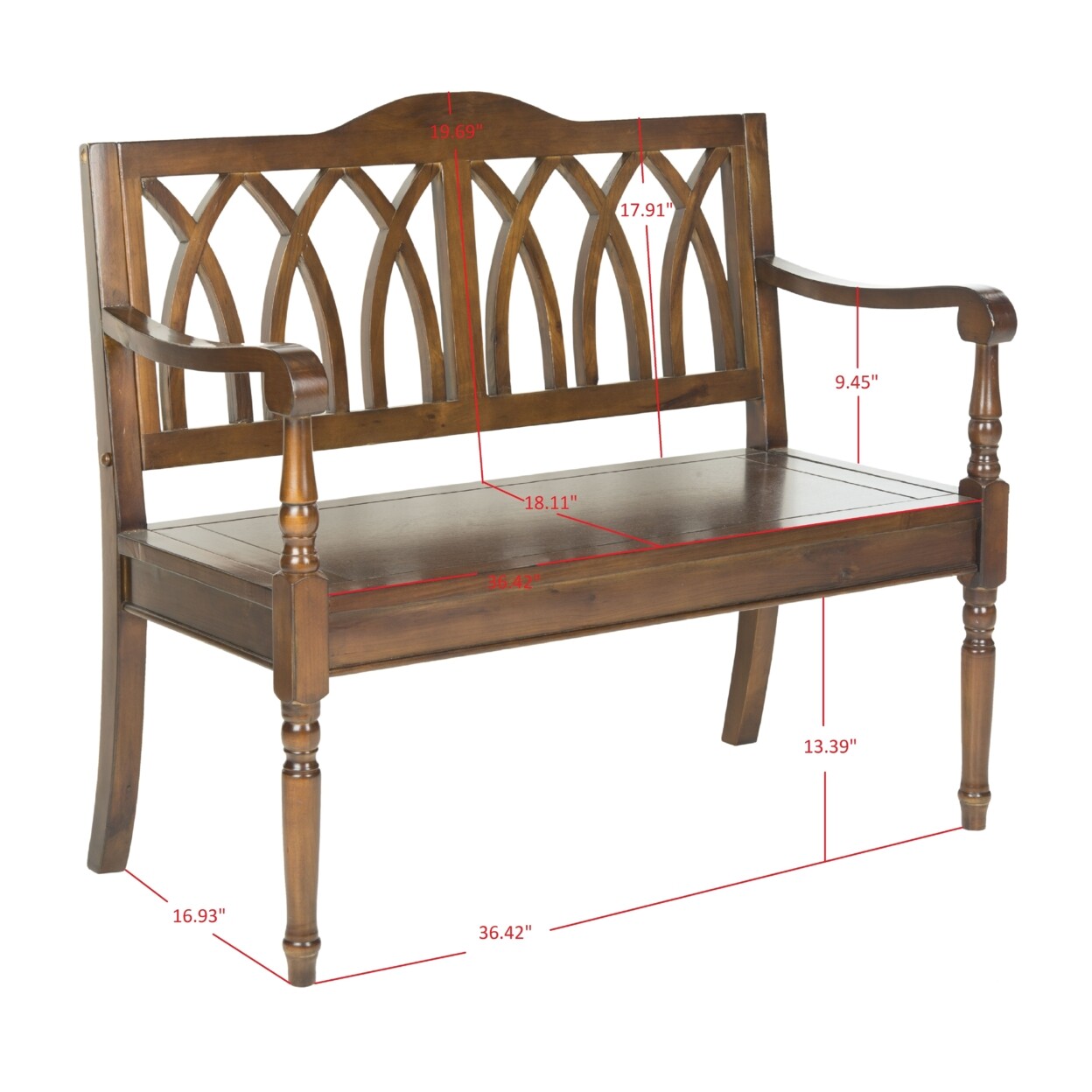 SAFAVIEH Benjamin Bench | Teak |