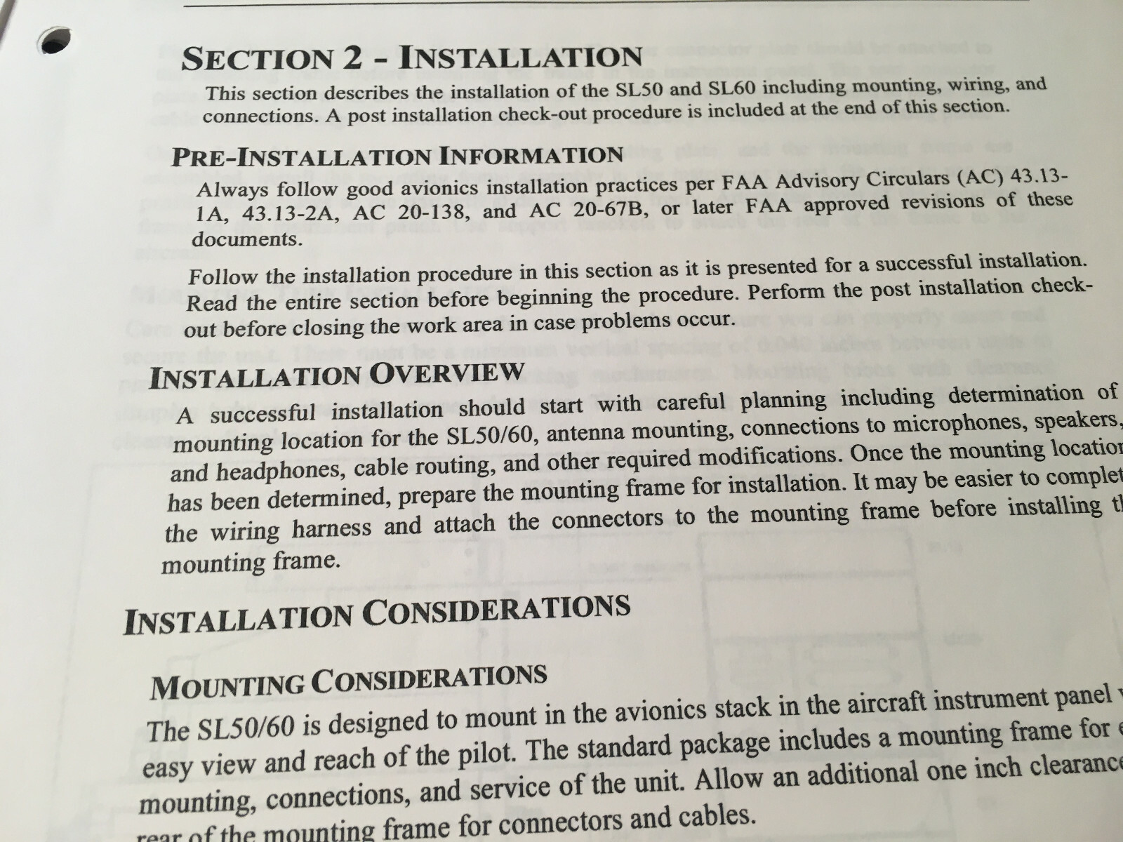 Apollo SL50 and SL60 GPS/Com Install Manual