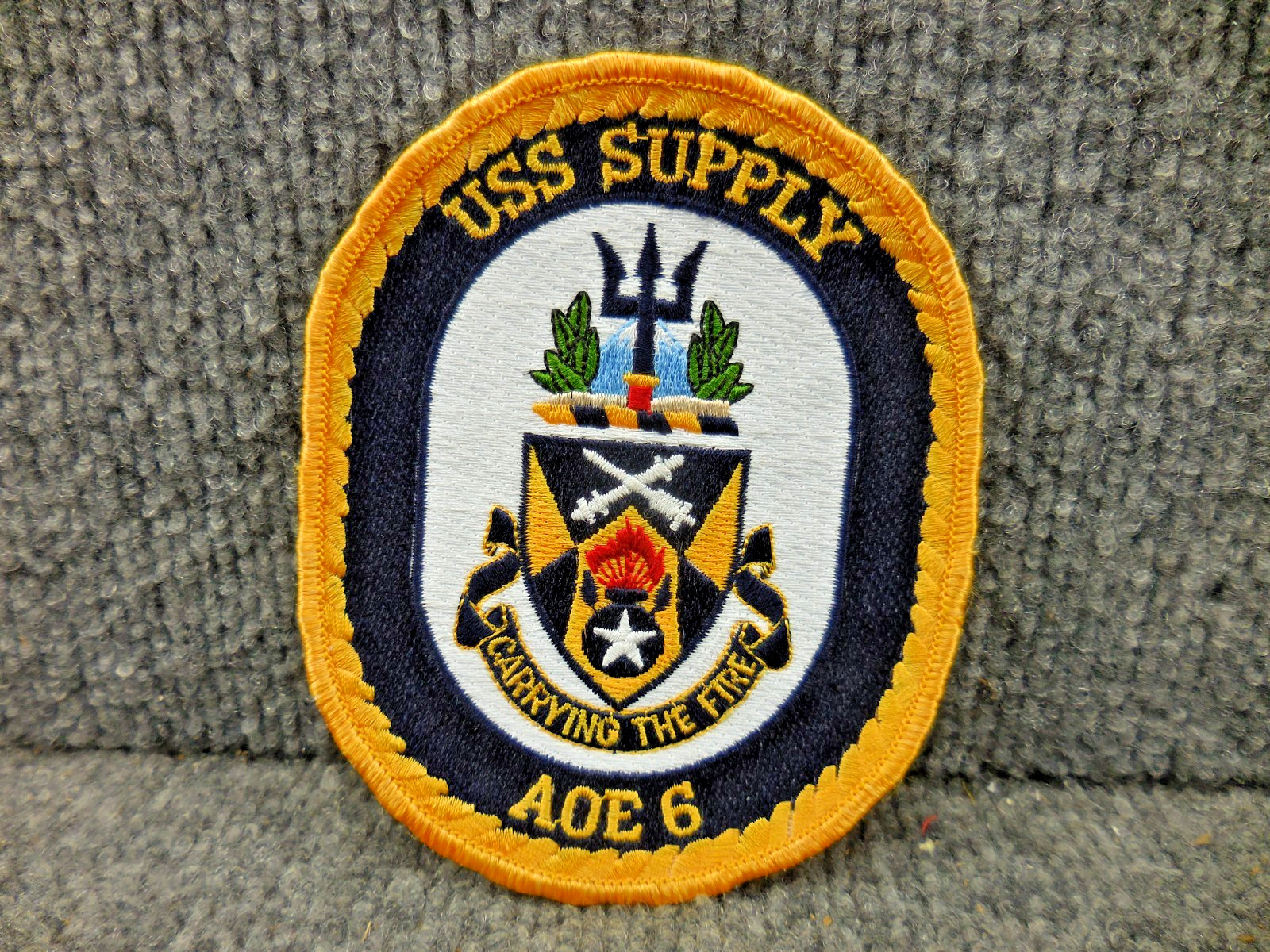 USS Supply AOE 6 Patch 5" x 4" US Navy Ship Carrier Battle Group Replenishment