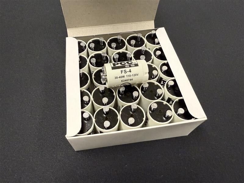 25-PK FS-4 30-40 Watt Fluorescent Starter NEW FS-4