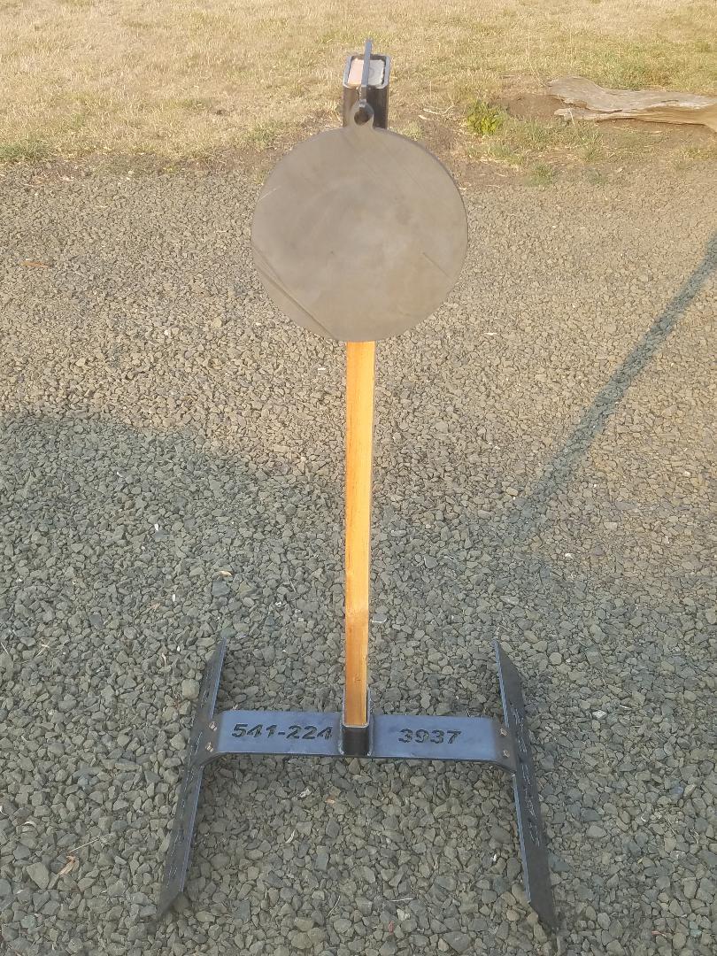 Steel Gong Target Stand W/ 8 Inch 3/8 AR500 Gong