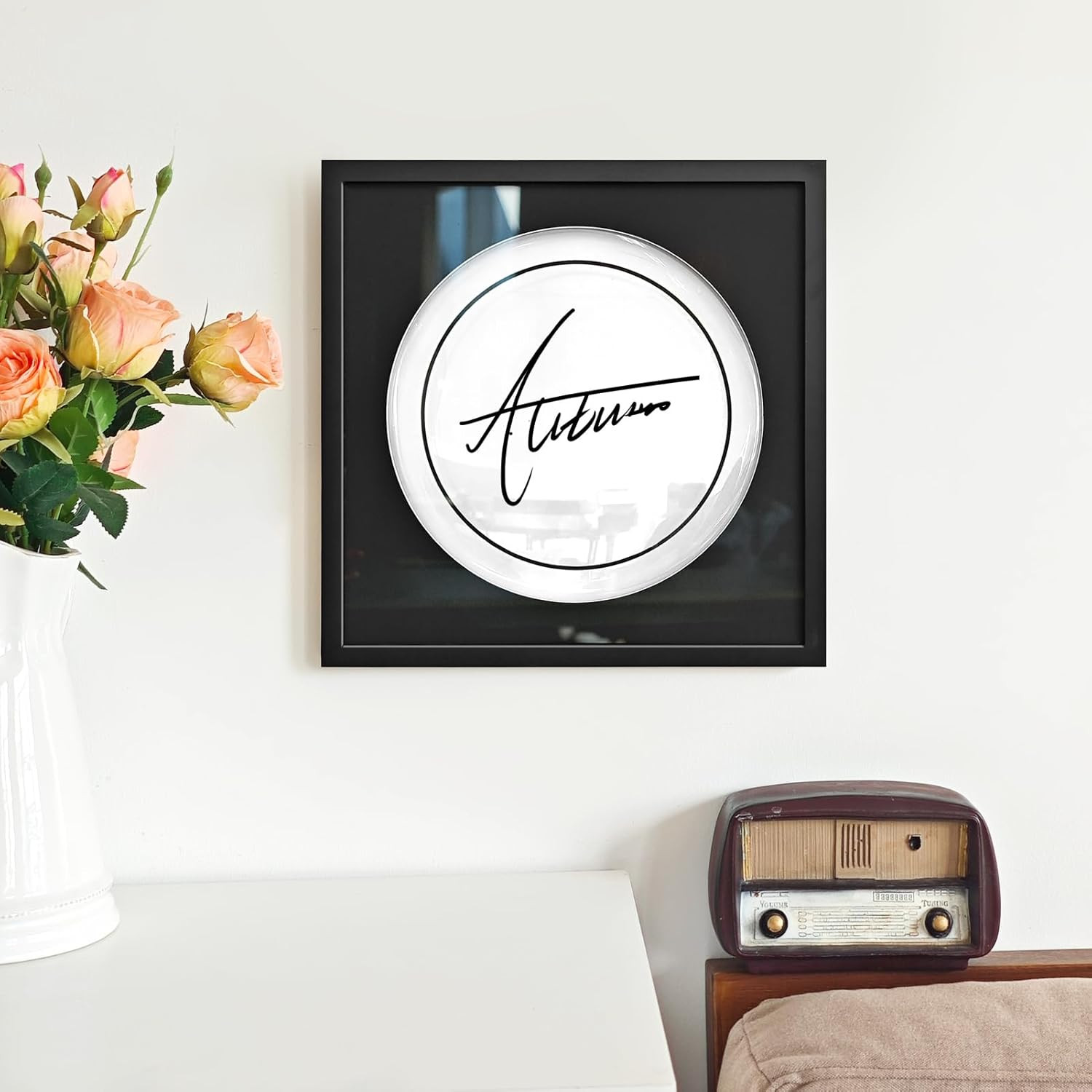 14" Drum Head Display Case - Wall Mount Shadow Box for Signed Memorabilia