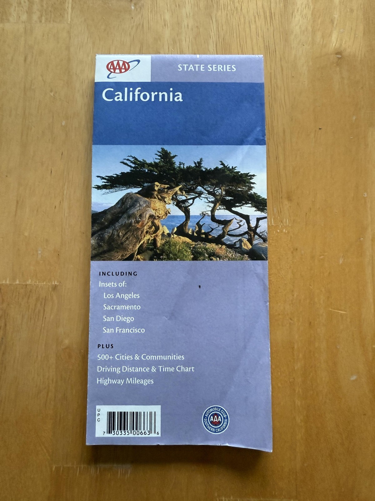 AAA California State Series Highway Road Map Travel Guide Folded Brochure USA