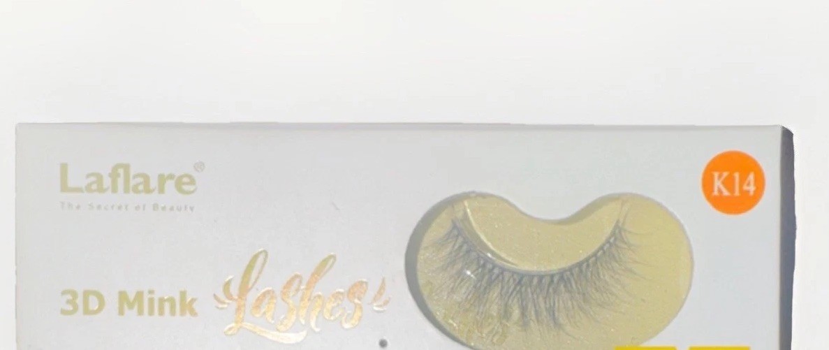 Laflare 3D Mink Lashes K14 100% Mink Hair Black Long Natural Full Volume
