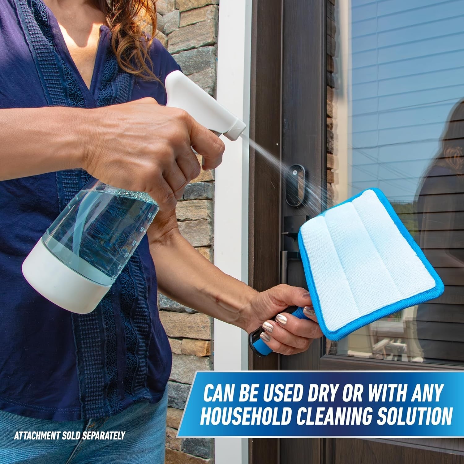 Professional ProClean Indoor Window Cleaning Kit with 2’ Pole, Washing Tool w...