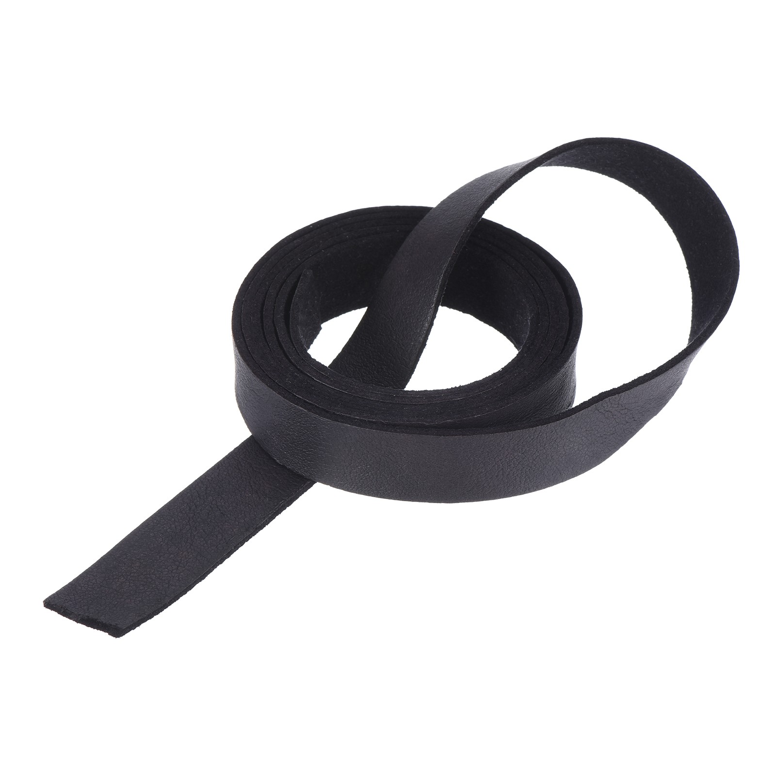Leather Straps Strip Belt 1.5cm(0.6" Width) Leather Strips Black