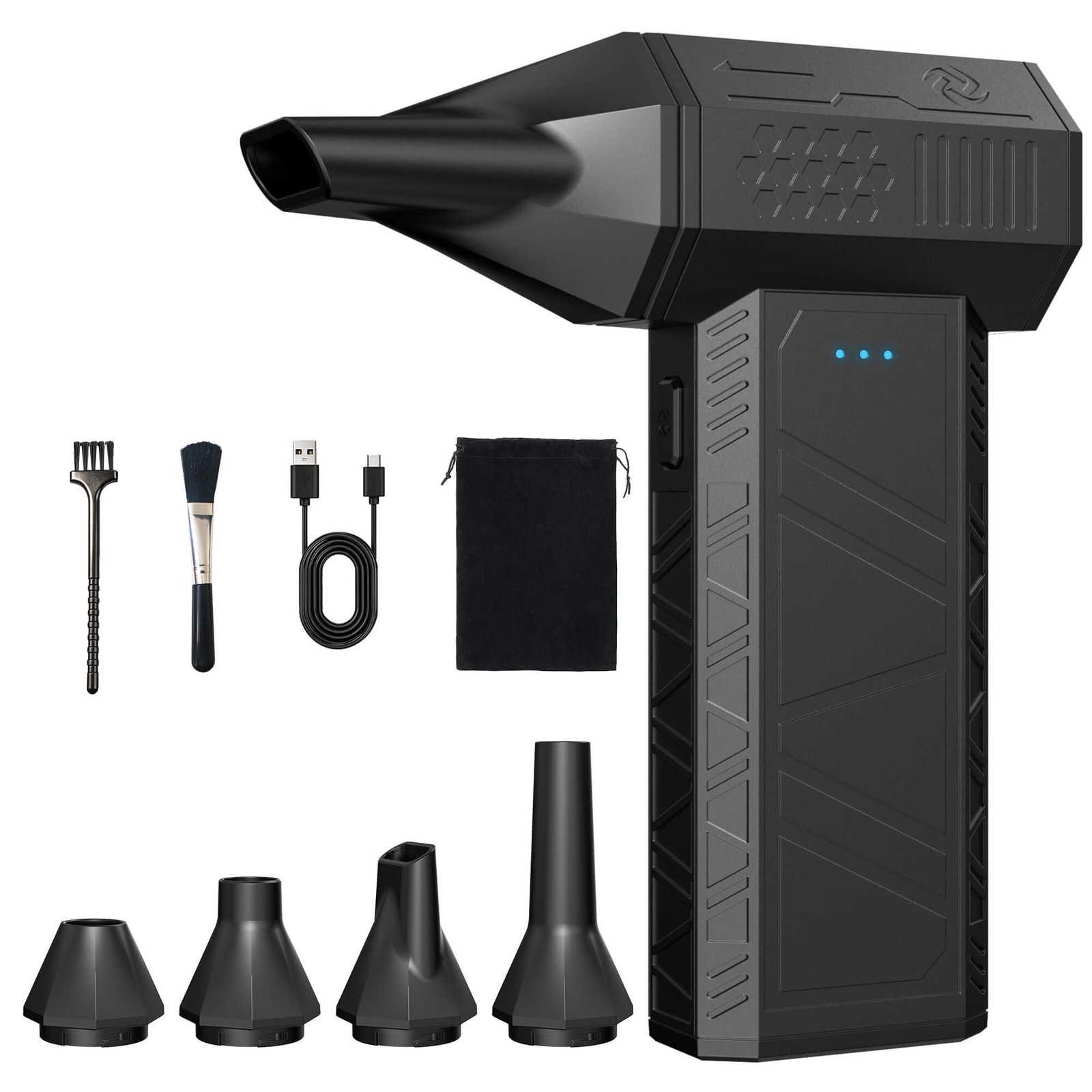 Compressed Air Duster-110000 RPM Super Power Electric Air Duster, 3-Speed Adj...