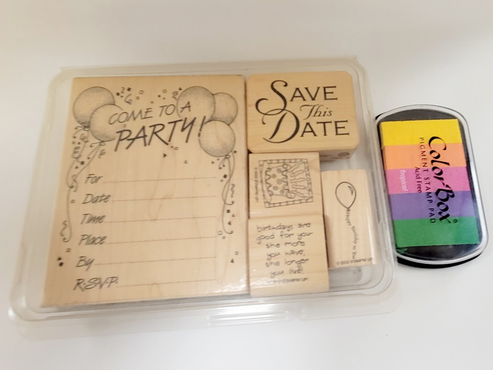 Stamping Kit- Birthday Theme with Ink Pad