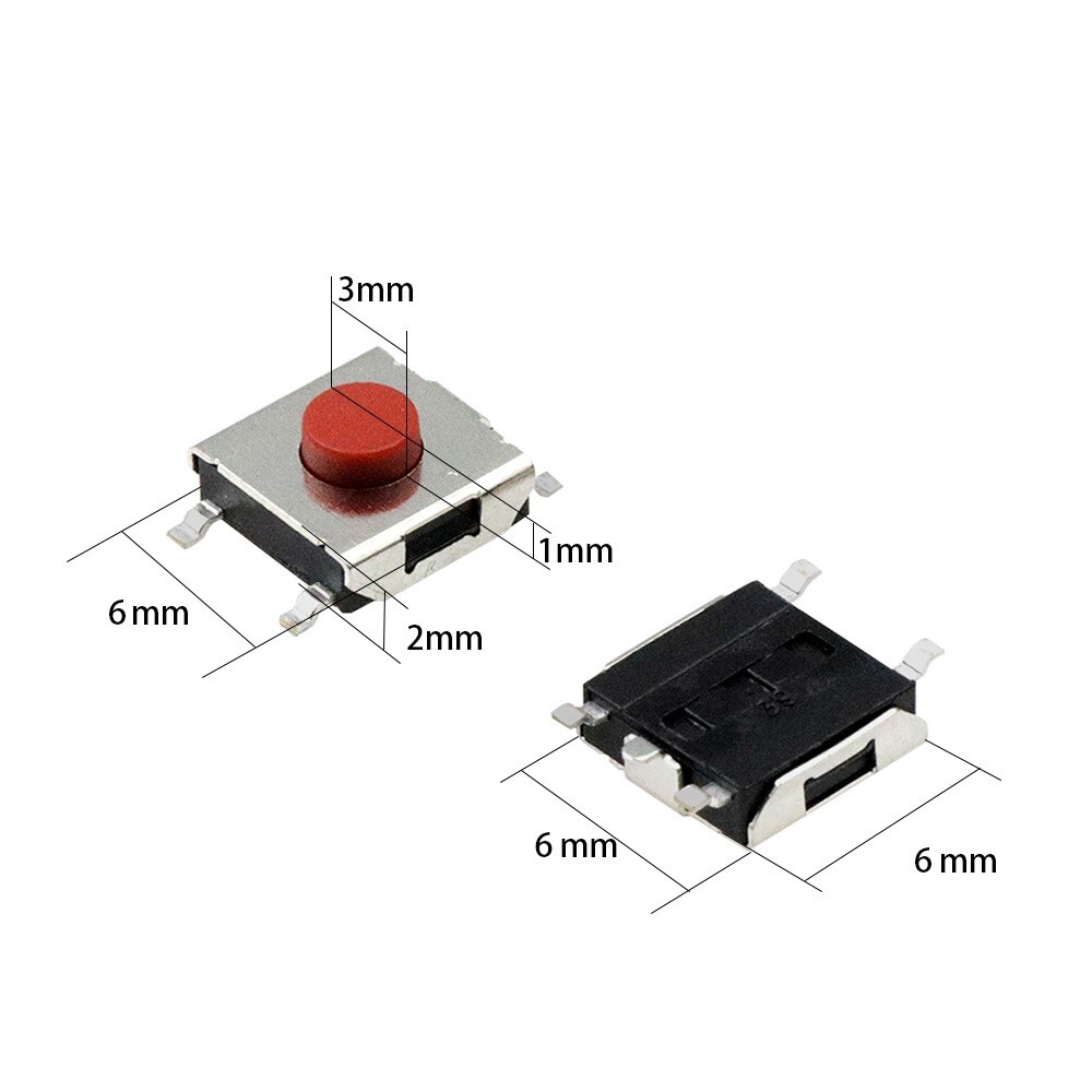 10 Stück Microschalter Drucktaster Printschalter 6x6x3.1mm