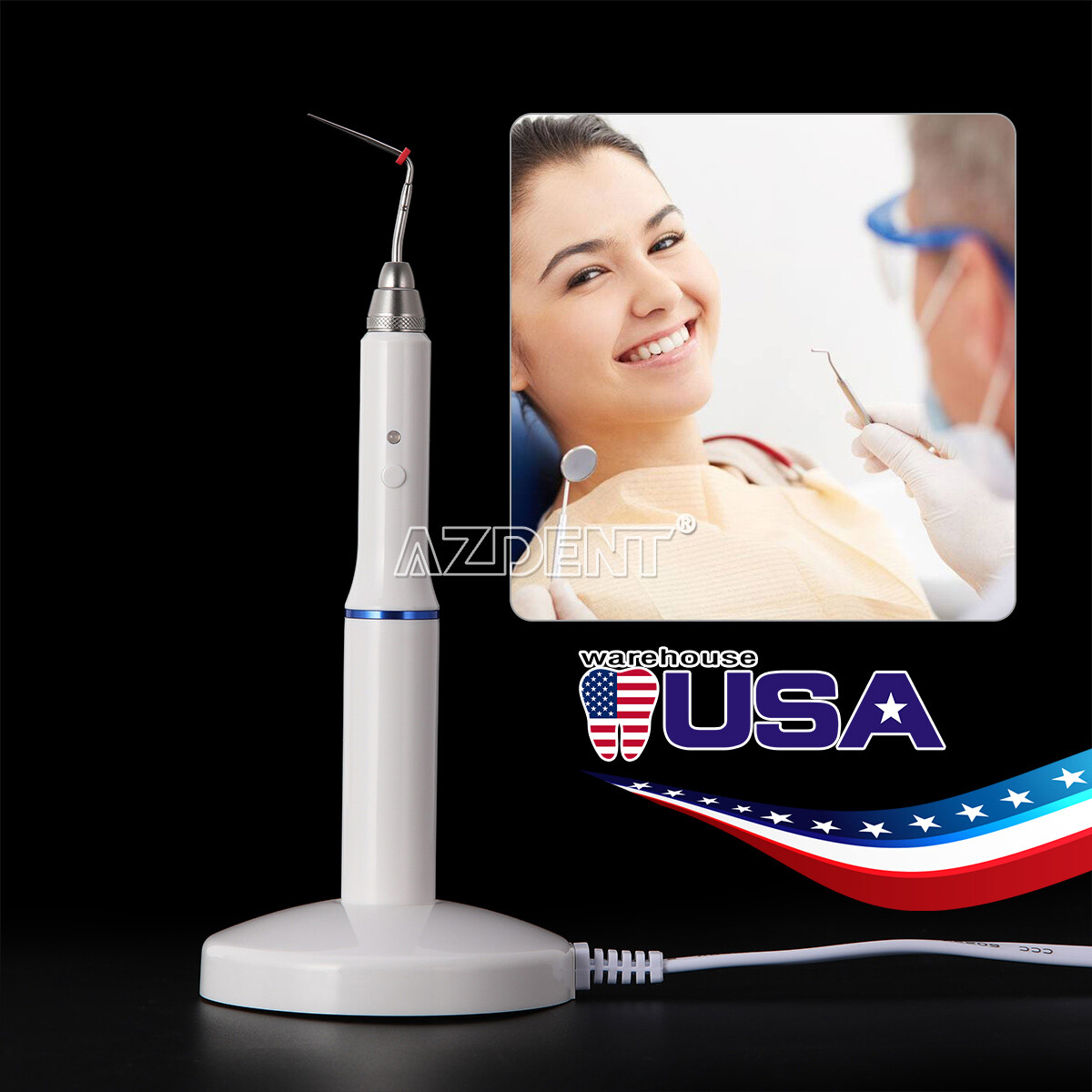 Dental Wireless Endo Root Gutta Percha Obturation System Heated Pen +Tip Op-fill